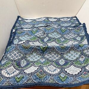 Pottery Barn Blue and Green 2 Quilted pillow cover standard size